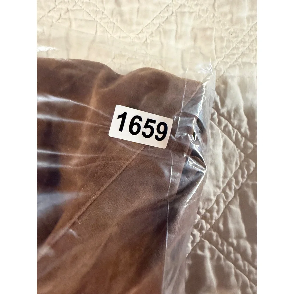 Levis Mens Faux Suede Trucker Jacket Brown Zip Front Snap Shirt Jacket Medium - Picture 13 of 13